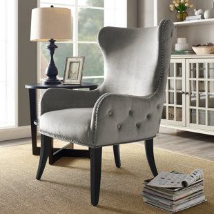 Abbyson valentina tufted nailhead best sale accent chair